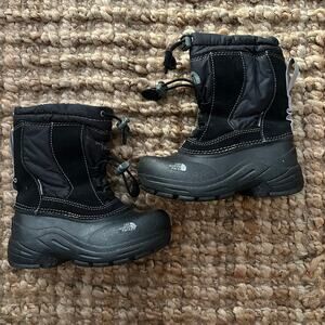 The North Face Kids Waterproof Winter Snow Boots Black US 10 Excellent Condition